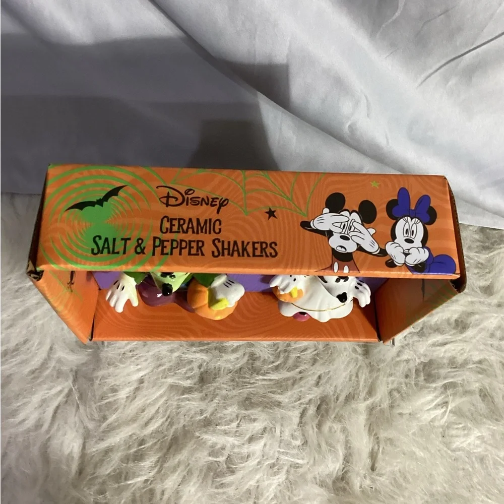 Disney Ceramic Mickey & Minnie Mouse Halloween Frankenstein Salt & Pepper Shaker